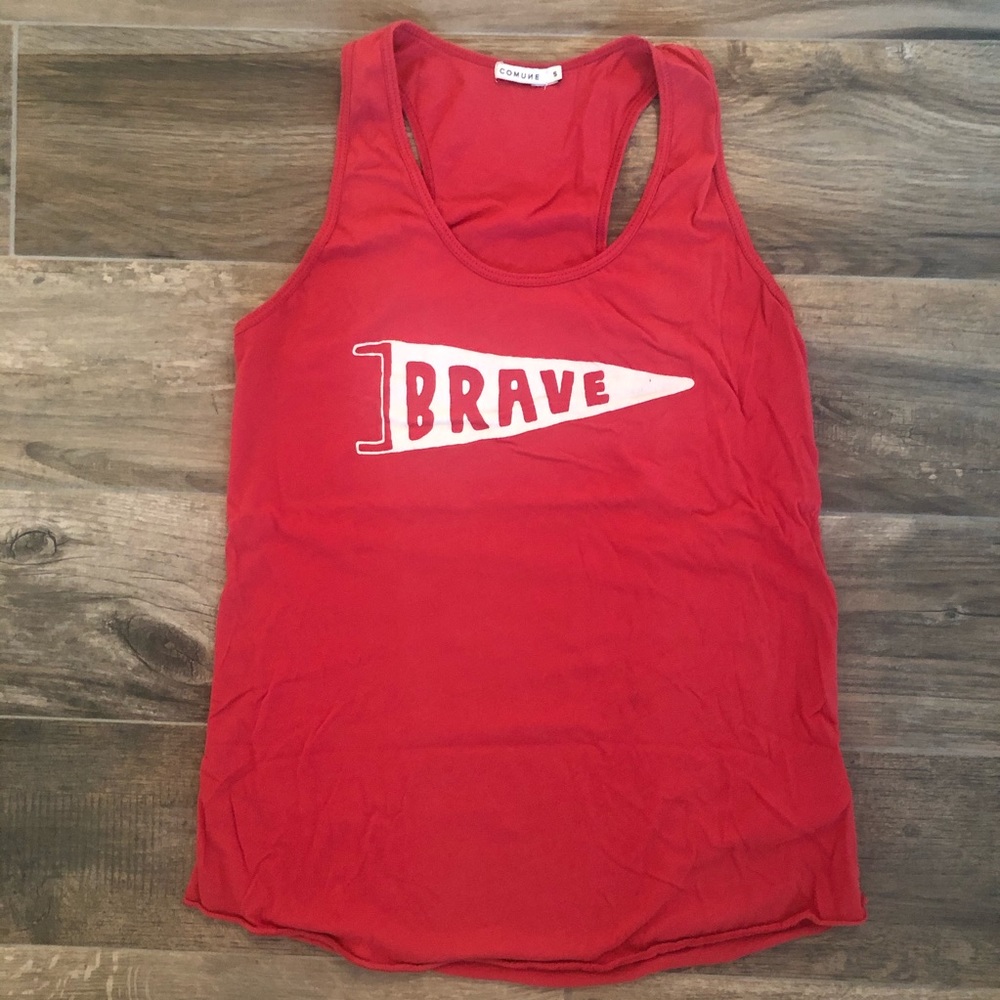 MICHELLE by COMUNE Red BRAVE Tank Muscle Racerback